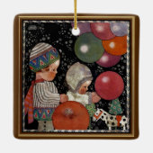  Kinderdagfeest, ballonnen en speelgoed Keramisch Ornament (Achterkant)