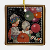  Kinderdagfeest, ballonnen en speelgoed Keramisch Ornament (Voorkant)
