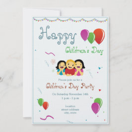Kinderdagfeest Uitnodigingskaart Kaart