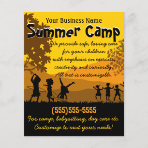 Kinderdagopvang Babyzittend zomerkamp 4x5 Flyer