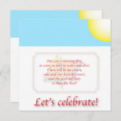 Kinderdaguitnodiging Kaart (Voorkant / Achterkant)