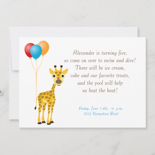 Kinderdaguitnodiging Kaart (Voorkant)