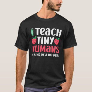 Kinderdagverblijf Leraar Leer Kleine Mensen Ik Ben T-shirt