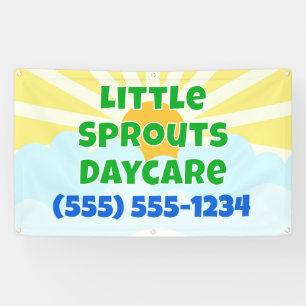Kinderdagverblijf Sunny Eigen Vaandel Spandoek