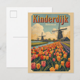 Kinderdijk Holland Netherlands WindMills gifts Briefkaart
