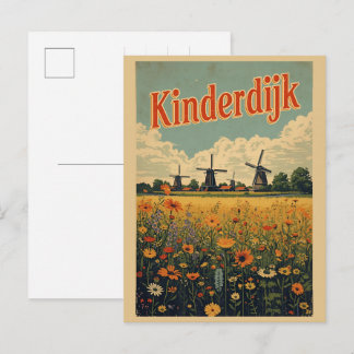 Kinderdijk Holland Netherlands WindMills gifts Briefkaart