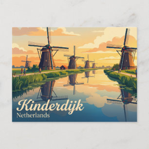 Kinderdijk Nederland Briefkaart