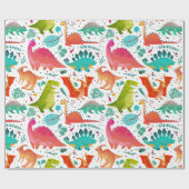 Kinderdinosaurussen Cadeaupapier (Vlak)