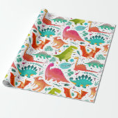 Kinderdinosaurussen Cadeaupapier (Uitgerold)