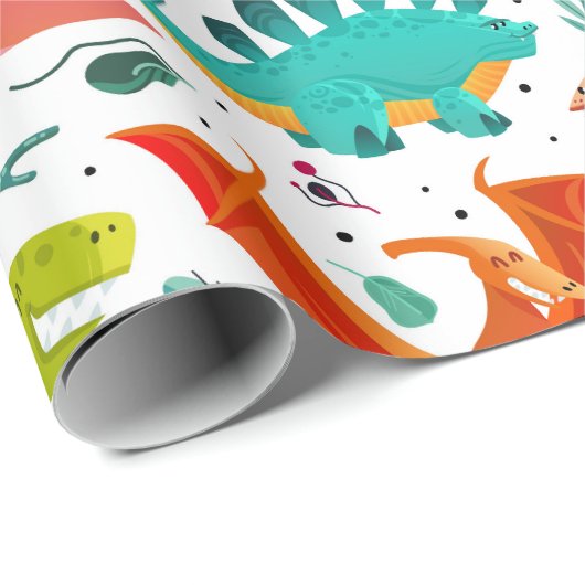 Kinderdinosaurussen Cadeaupapier (Rol Hoek)