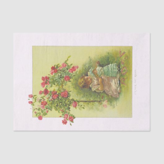 kinderDoll onder Roos Tissuepapier (Voorkant)