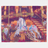 kinderdroom - oud paard carrousel fleece deken (Voorkant (Horizontaal))