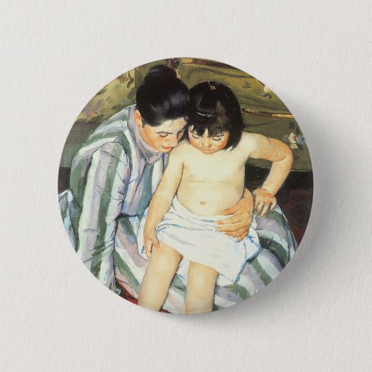 Kindereed van Mary Cassatt  Impressionisme Ronde Button 5,7 Cm (Voorkant)