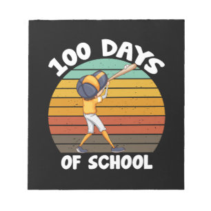 Kinderen 100 dagen school Jongens 100e dag honkbal Notitieblok