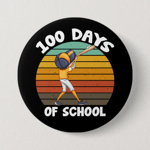 Kinderen 100 dagen school jongens 100ste dag honkb ronde button 7,6 cm