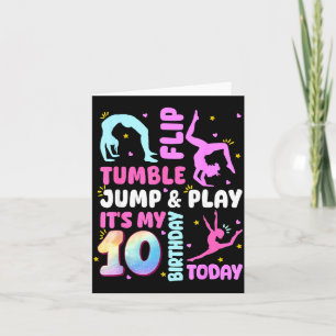 Kinderen 10 Jaar Verjaardag Turnen 10e Turnen Verj Kaart