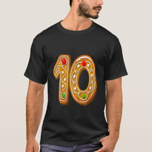 Kinderen  10 Meest Schattige Hoofdstad Kerst Koekj T-shirt
