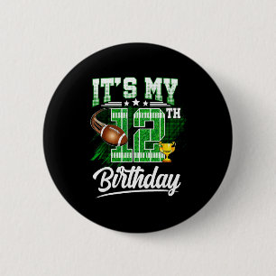 Kinderen 12 jaar oud Het is mijn 12e verjaardag Vo Ronde Button 5,7 Cm
