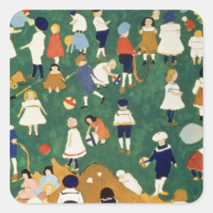 Kinderen, 1908 vierkante sticker