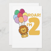 Kinderen 2. Birthday Lion 2 jaar Old Boy Adult Cl Kaart (Voorkant / Achterkant)