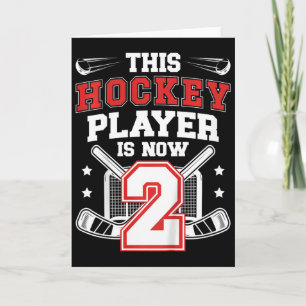 Kinderen 2e ijshockey verjaardag twee jaar oud ijs kaart
