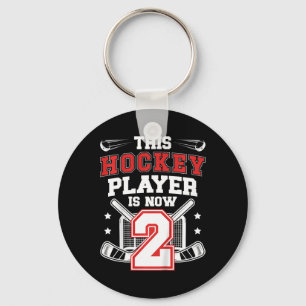 Kinderen 2e IJshockey Verjaardag Twee Jaar Oude IJ Sleutelhanger