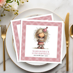 Kinderen 2e verjaardagsfeestje Quirky Grappig Meis Servet