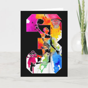 Kinderen 3 Jaar Nummer 3 Sketll 3e Verjaardag Kaart
