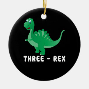 Kinderen 3 jaar oude geboorte Boy Gift Dinosaur 3  Keramisch Ornament