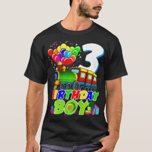 Kinderen 3e verjaardag Jongen Speelgoed Trein Grap T-shirt
