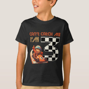 Kinderen 3e verjaardag Raceauto Kan Me Niet Pakken T-shirt