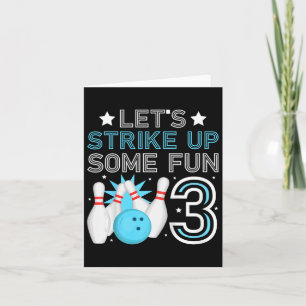 Kinderen 3e verjaardagsfeestje Bowling Jongen 3 ja Kaart