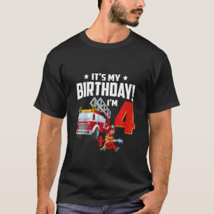 Kinderen 4 jaar Het is mijn 4e verjaardag Jongen B T-shirt