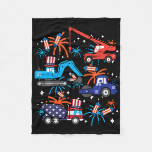 Kinderen 4 juli Bouwtrucks Voertuig Patriot Fleece Deken