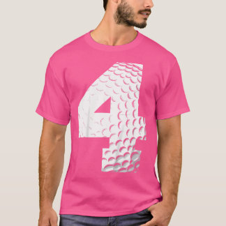 Kinderen 4e verjaardag jongen golfspeler golf 4 ja t-shirt