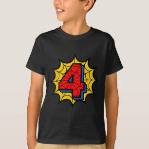 Kinderen 4e verjaardag Sder themafeest 4 jaar oude T-shirt