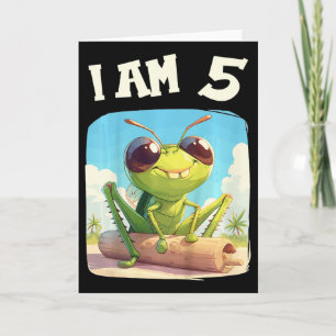 Kinderen 5 jaar oud 5 verjaardag krekels jongen me kaart