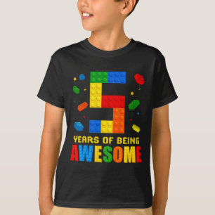 Kinderen 5 jaar verjaardag jongen is geweldig t-shirt