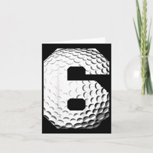 Kinderen 6e verjaardag jongen golfspeler golf 6 ja kaart