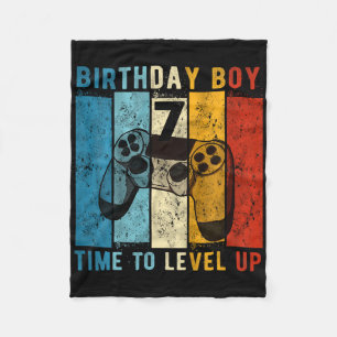 Kinderen 7 Jaar Verjaardag Jongen 7 Tijd Om Niveau Fleece Deken