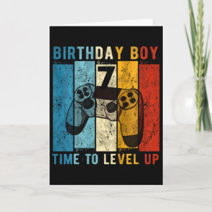 Kinderen 7 Jaar Verjaardag Jongen 7 Tijd Om Niveau Kaart
