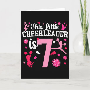 Kinderen 7e verjaardag Cheerleading Meisje Zeven J Kaart