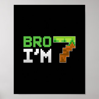 Kinderen 7e verjaardag jongen broer ik ben 7 jaar  poster