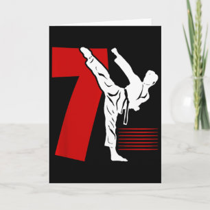 Kinderen 7e verjaardag Karate 7 jaar oude Karate v Kaart