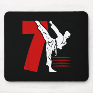 Kinderen 7e verjaardag Karate 7 jaar oude Karate v Muismat