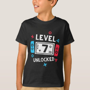 Kinderen 7e verjaardag T-shirt Jongen Level 7 Ontg