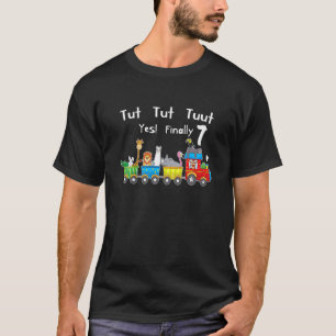 Kinderen 7e verjaardagsfeestje Trein Dierentuin Di T-shirt