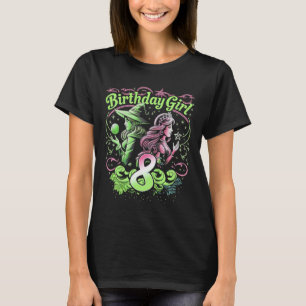 Kinderen 8e verjaardag Heks Roze En Groen 8 Jaar T-shirt
