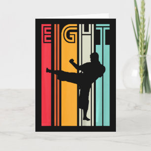 Kinderen 8e verjaardagscadeau Karate Retro Taekwon Kaart