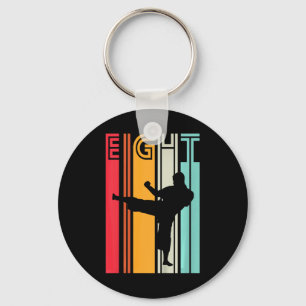 Kinderen 8e verjaardagscadeau Karate Retro Taekwon Sleutelhanger